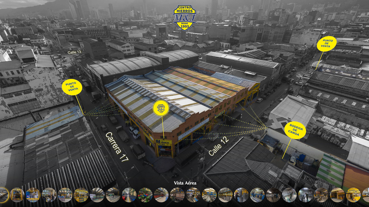 Recorrido virtual 360° — Centro Hierros M&J - Bogotá