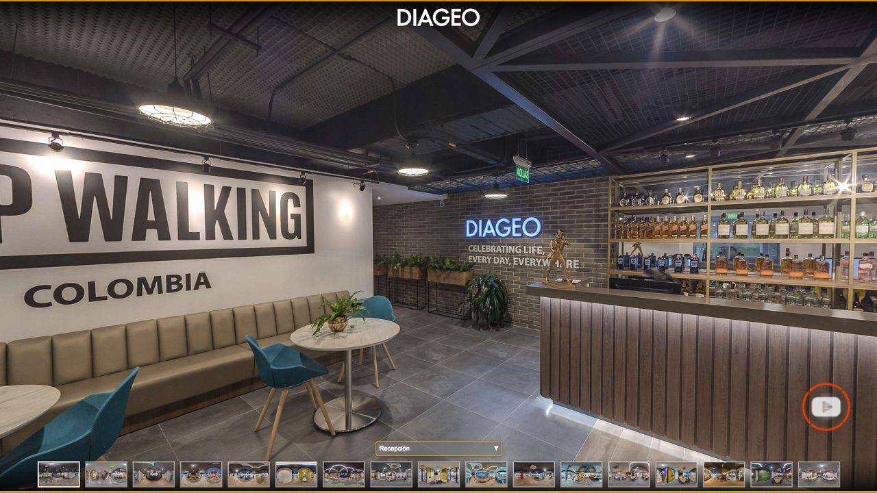 Recorrido virtual 360° — Recorrido DIAGEO Colombia
